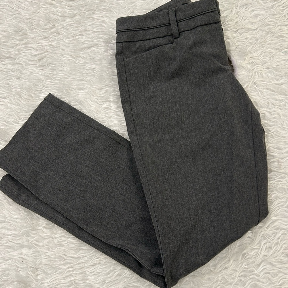 NY&Co 7th Avenue Straight Leg Pants New York & Company Gray Super Stretch 4P